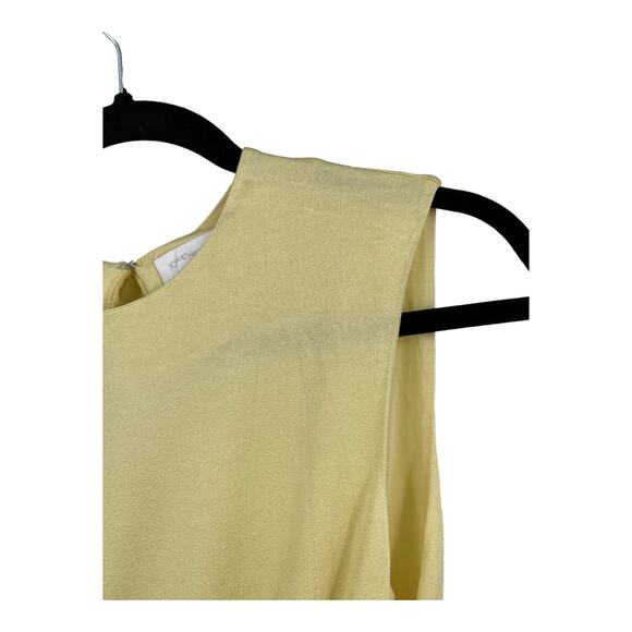 Jonathan Simkhai top Safiya draped sleeve yellow Medium M - Picture 3 of 5